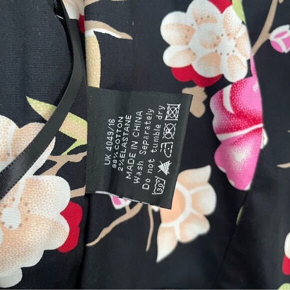 Hell Bunny Freya Japanese Cherry Blossom Floral Off The Shoulder Dress Small NEW - Picture 10 of 10